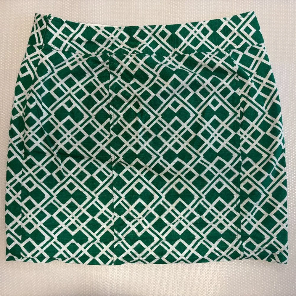 Banana Republic - Green/White Pattern Straight Skirt - Size 8 - 1614 (MISC)